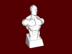 muscular torso free 3d model - download stl file Art Sculpture 3d print model - Mito3D