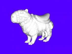 sellé capybara jouets jeux 3d print model - Mito3D