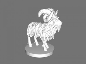 horned goat free 3d model - download stl file Toys Animals 3d print model - Mito3D