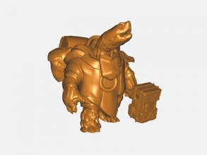 tartaruga guerriero gratuito 3d modello Scarica stl file giocattoli cartoni animati 3d print model - Mito3D