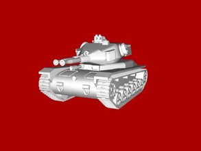 twin gun tank free 3d model - download stl file Toys Machinery 3d print model - Mito3D
