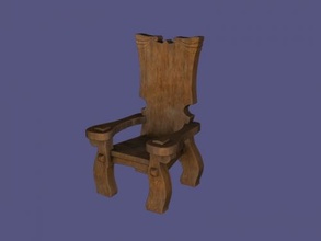 wooden throne free 3d model - download obj file Home Interior 3d print model - Mito3D