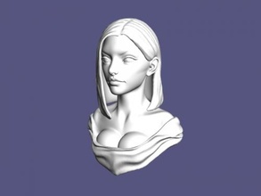 lady bust free 3d model - download obj file Art Sculpture 3d print model - Mito3D