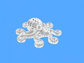 wireframe octopus free 3d model - download stl file Toys Animals 3d print model - Mito3D