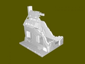distrutto Casa gratuito 3d modello Scarica stl file arte architettura 3d print model - Mito3D