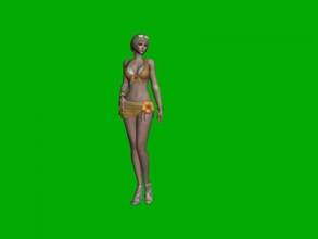 renard bikini obj jouets jeux 3d print model - Mito3D