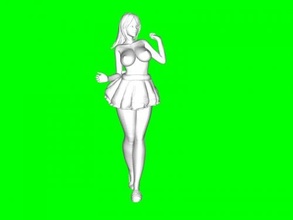 topless ragazza giocattoli cartoni animati 3d print model - Mito3D