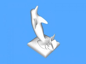 dolphin stand free 3d model - download stl file Gadgets Phones 3d print model - Mito3D