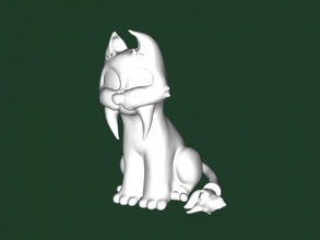 saber-toothed cat free 3d model - download stl file Toys Animals 3d print model - Mito3D