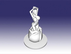 girl in flower toys people 3d print model - Mito3D
