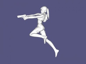 shooting girl toys people 3d print model - Mito3D