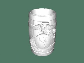 barrel cup free 3d model - download stl file Home Kitchen 3d print model - Mito3D