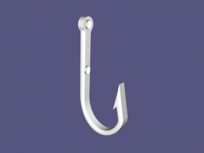 fishing hook free 3d model - download stl file Home Accessories 3d print model - Mito3D