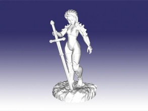 dangerous swordswoman free 3d model - download stl file Toys Cartoons 3d print model - Mito3D