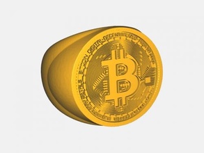 bitcoin anel moda enfeites 3d print model - Mito3D