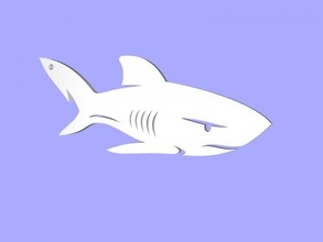 tubarão chaveiro casa acessórios 3d print model - Mito3D