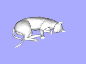 sleeping cat toys animals 3d print model - Mito3D