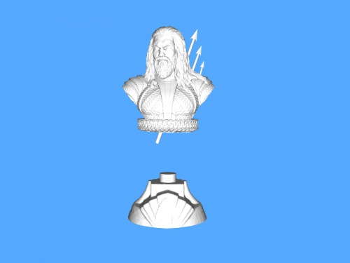 aquaman buste jouets films 3D print model - Mito3D