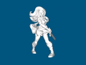 schoolgirl sword free 3d model - download stl file Toys People 3d print model - Mito3D
