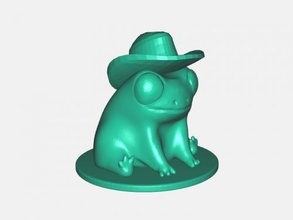 rana in cappello giocattoli animali 3d print model - Mito3D