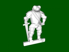 frog knight free 3d model - download stl file Toys Cartoons 3d print model - Mito3D