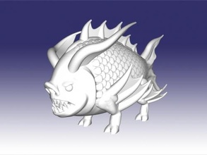 piranha pig free 3d model - download stl file Toys Cartoons 3d print model - Mito3D