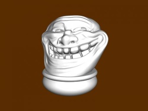 troll face free 3d model - download stl file Toys Cartoons 3d print model - Mito3D