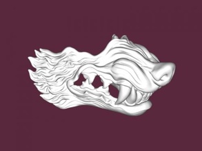 wolf maske mode ornamente 3d print model - Mito3D