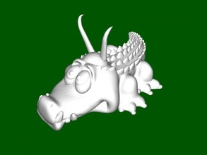 horned crocodile free 3d model - download stl file Toys Cartoons 3d print model - Mito3D