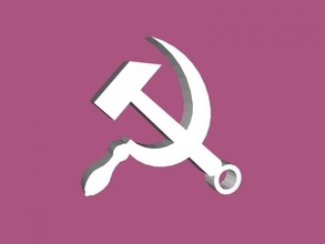 hammer sickle keychain free 3d model - download stl file Fashion Accessories 3d print model - Mito3D