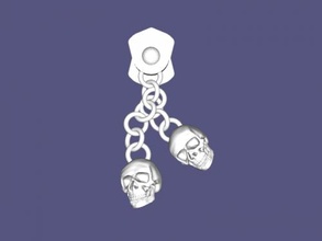 skulls on a chain fashion accessories 3d print model - Mito3D