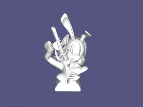 bunny bust art sculpture 3d print model - Mito3D