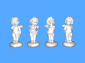 4 engel kunst skulptur 3d print model - Mito3D