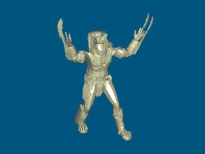 4 figures of predator toys films 3d print model - Mito3D