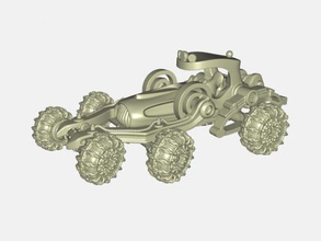 6 wheel vehicle free 3d model - download stl file Toys Machinery interesting all-terrain 3d print model - Mito3D