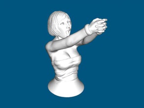 aaaaa free 3d model - download obj file Art Sculpture bust singing girl 3d print model - Mito3D