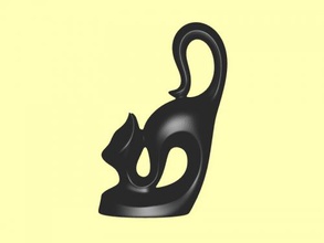 africaine chat gratuit modèle 3d - téléchargement de fichier stl Les jouets Animaux l'étirement statue 3d print model - Mito3D