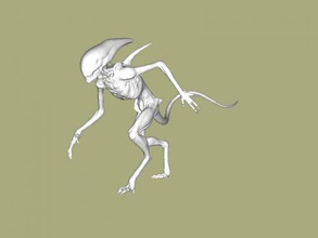 alien statuette free 3d model - download obj file Art Sculpture predatory creatures 3d print model - Mito3D