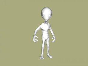 alien visitor free 3d model - download stl file Toys Cartoons not human 3d print model - Mito3D