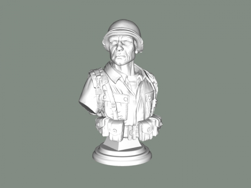 americano soldato fallimento arte scultura 3D print model - Mito3D