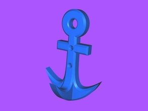 anchor hanger free 3d model - download stl file Home Interior useful beautiful thing 3d print model - Mito3D