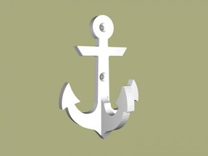 anchor hook free 3d model - download stl file Home Accessories beautiful hanger sea wolves 3d print model - Mito3D