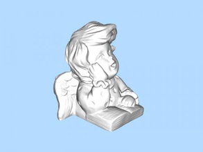 anjo livro free modelo 3d - download de arquivo stl A arte Escultura pequeno inteligente 3d print model - Mito3D