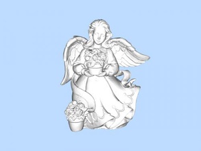 angel flowers free 3d model - download stl file Toys People young girl wings 3d print model - Mito3D