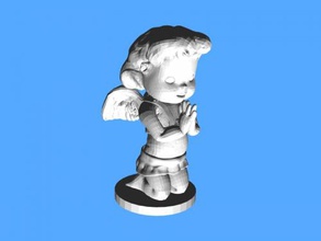 angel prayer art sculpture 3d print model - Mito3D