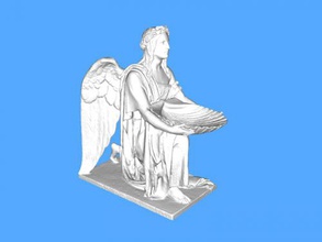 angel a shell art sculpture 3d print model - Mito3D
