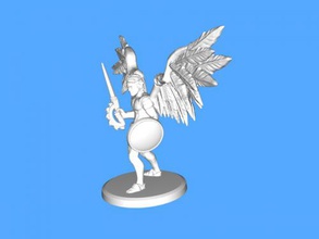 angel warrior free 3d model - download stl file Toys Games powerful light 3d print model - Mito3D