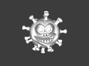 angry coronavirus free 3d model - download stl file Toys Cartoons cartoon virus 3d print model - Mito3D