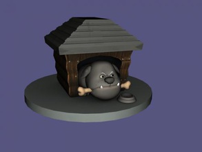 angry cane gratuita modello 3d - scaricare il file obj I giocattoli Animali da guardia osso di bocca 3d print model - Mito3D