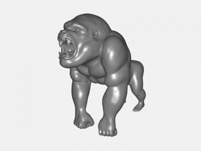 angry gorila livre modelo 3d - download de arquivo stl Brinquedos Animais enorme rosnando macaco 3d print model - Mito3D